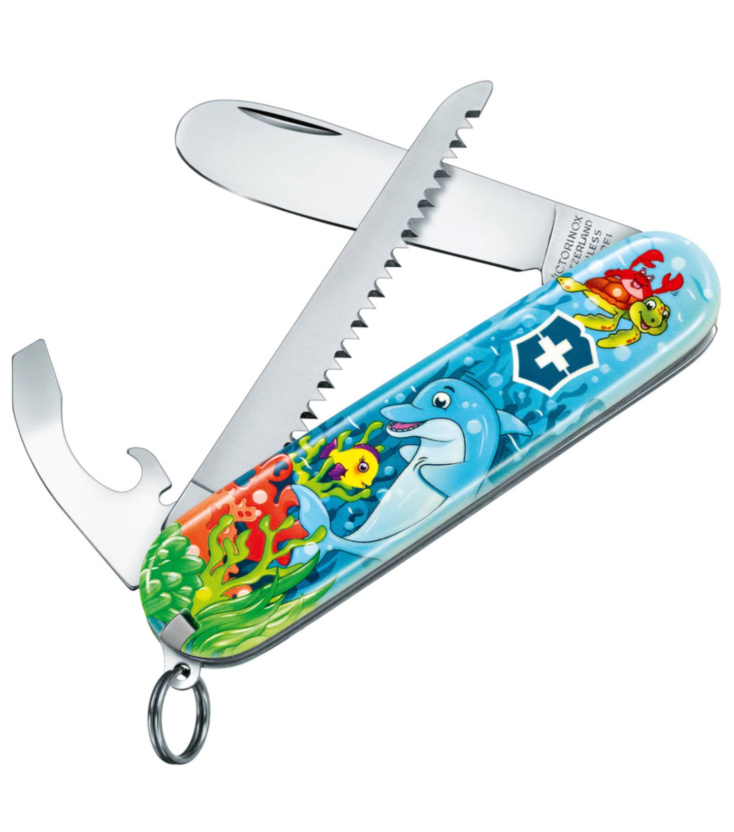 First-use children's pocket knife with rounded tip