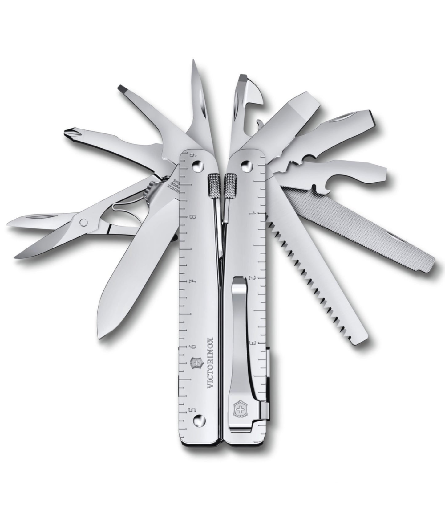 Swiss made multi-tool with 26 lockable functions