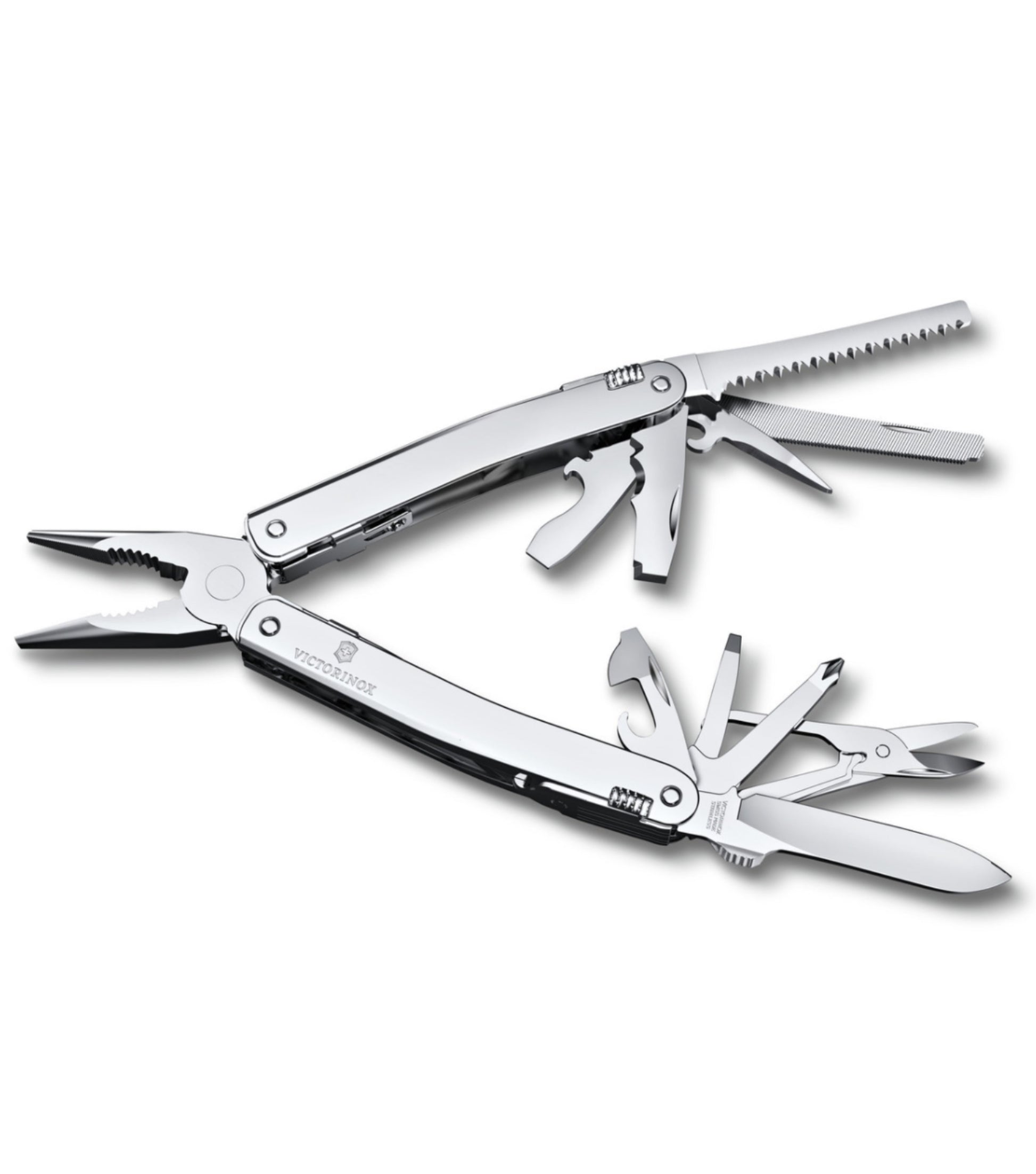 Swiss made multi-tool with 24 lockable functions