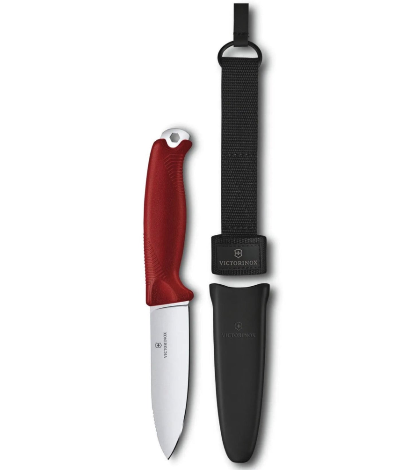 Full tang outdoor knife with belt carry loop