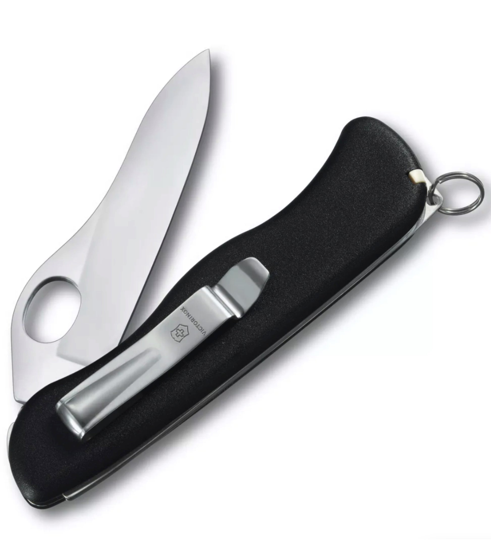 Includes a large lock blade for one hand and clip