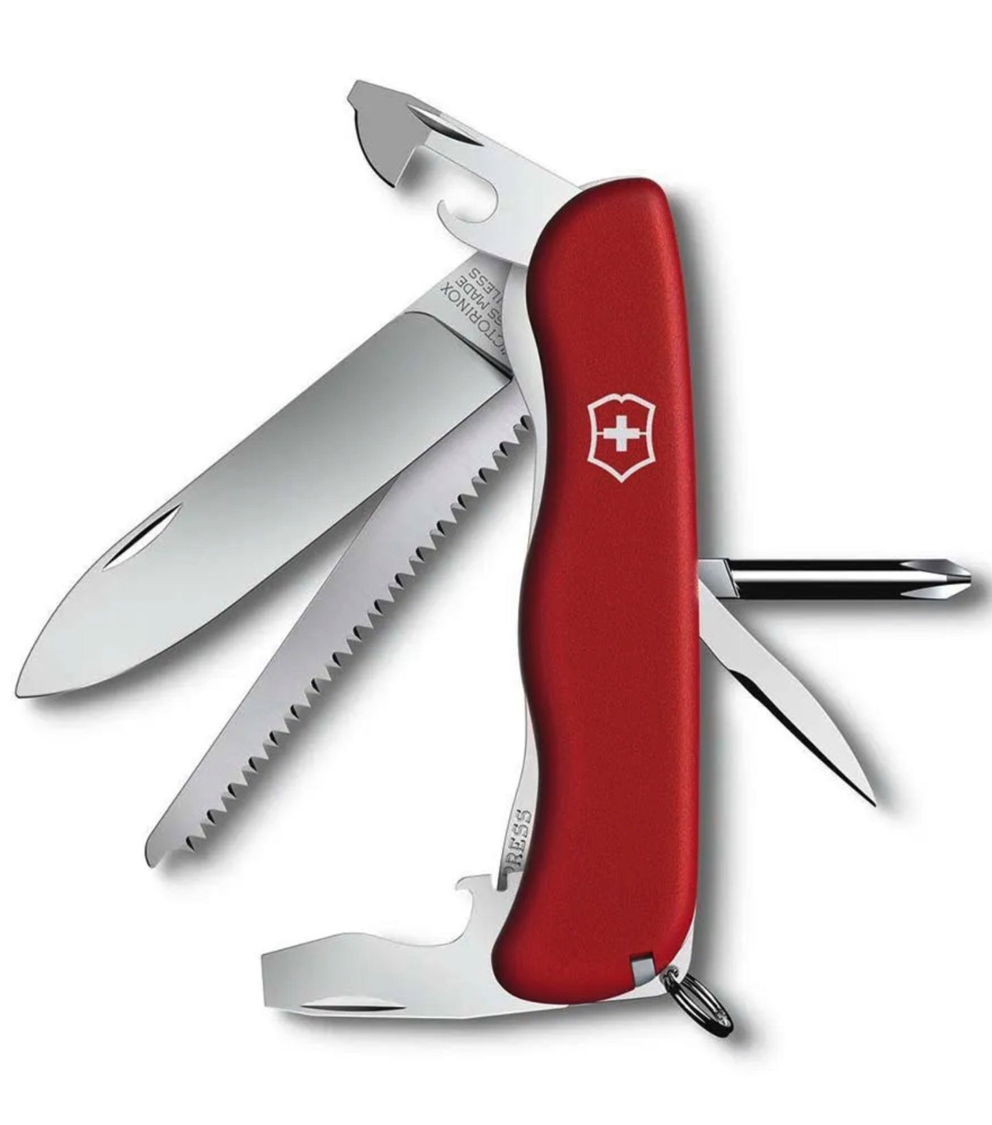 Swiss made pocket knife with 12 functions