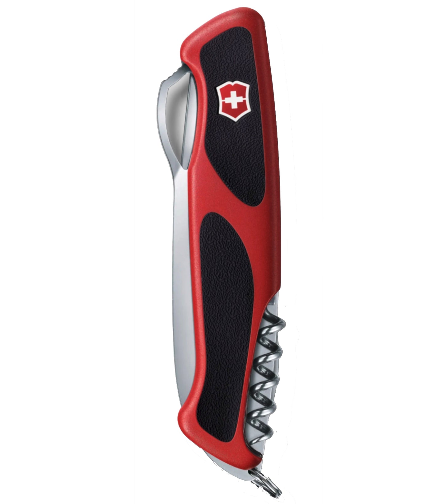 Swiss made pocket knife with 11 functions and two-component scales for outstanding grip
