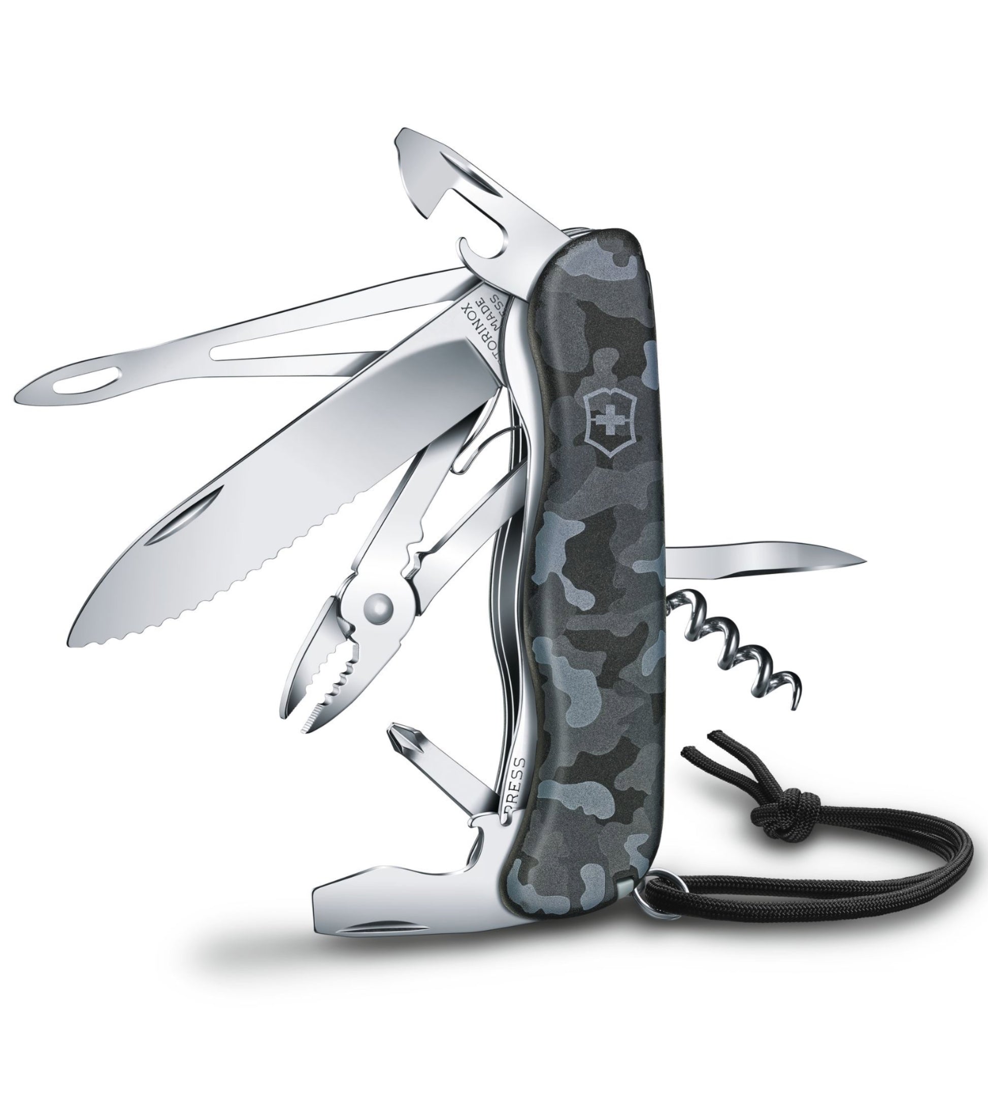 Swiss made pocket knife with 18 functions