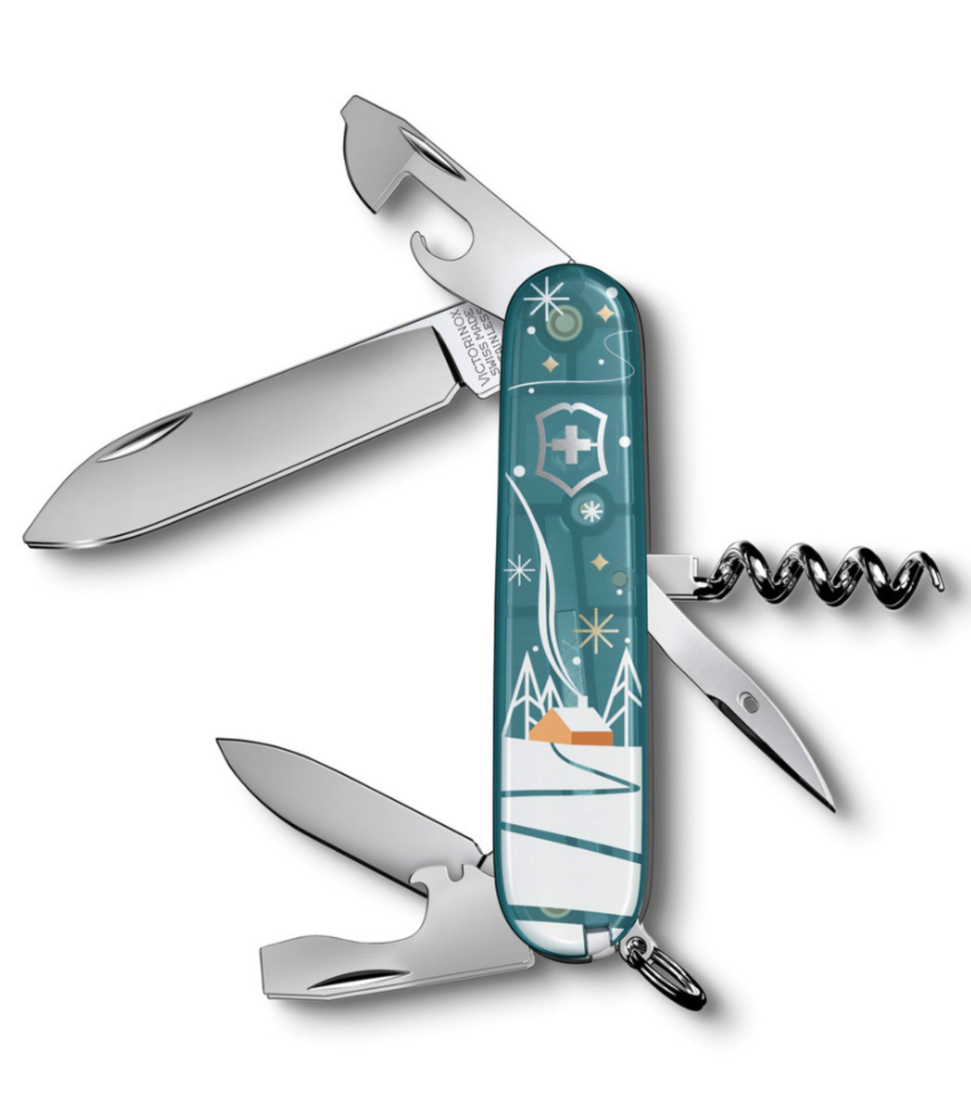 Swiss made, collectible Spartan pocket knife with twelve functions