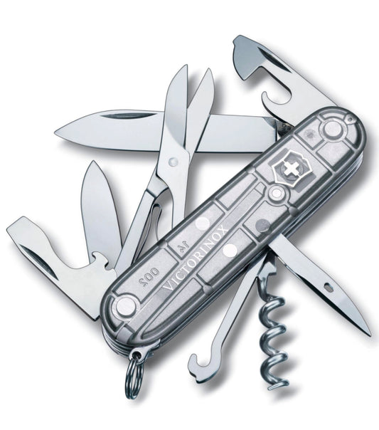 Victorinox Climber Swiss Army Knife - Translucent Silver