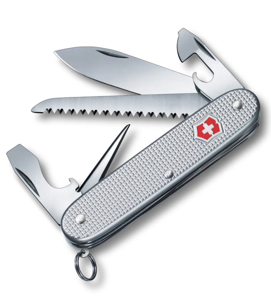 Victorinox Farmer Alox Swiss Army Knife - Silver