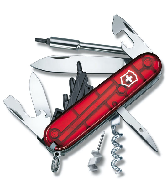 Victorinox CyberTool S Swiss Army Knife - Translucent Red