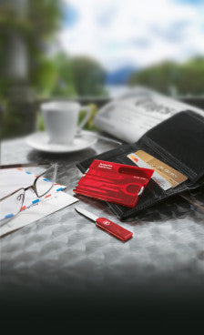 View : The Victorinox Cyber SwissCard Classic fits into a wallet or purse