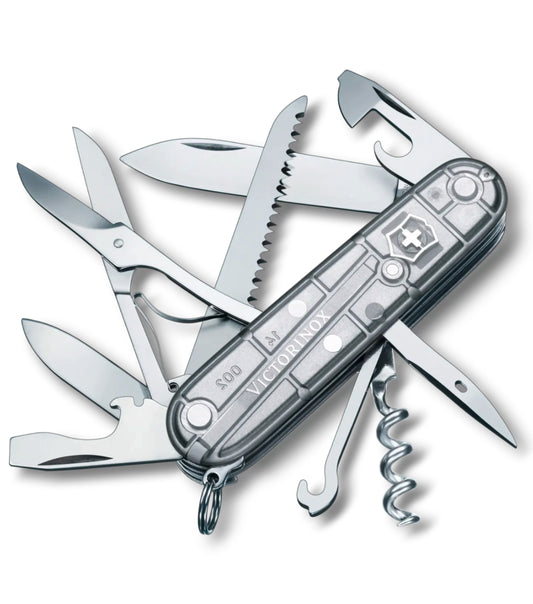 Victorinox Huntsman Swiss Army Knife - Translucent Silver