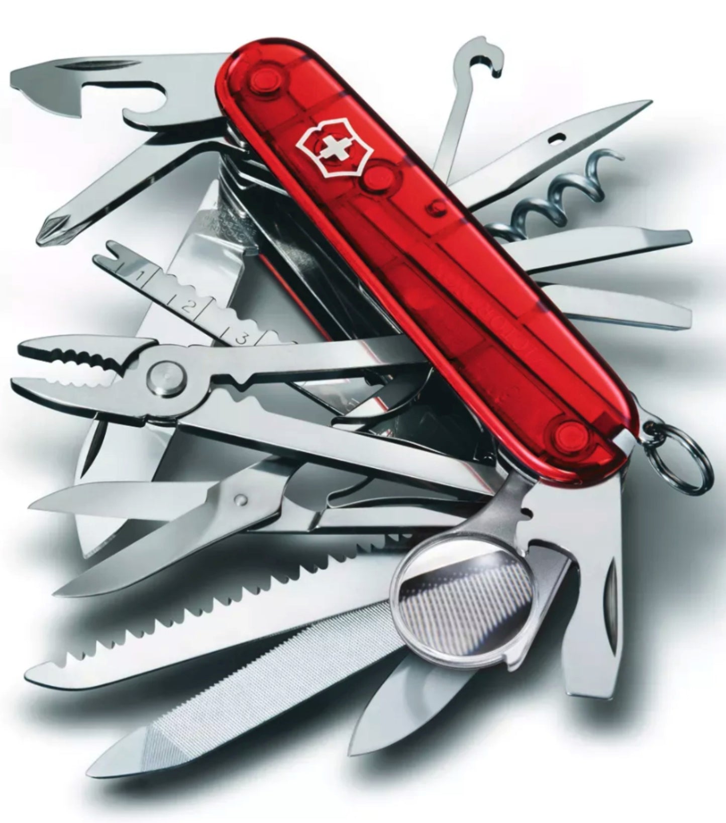 Swiss made pocket knife with 33 functions