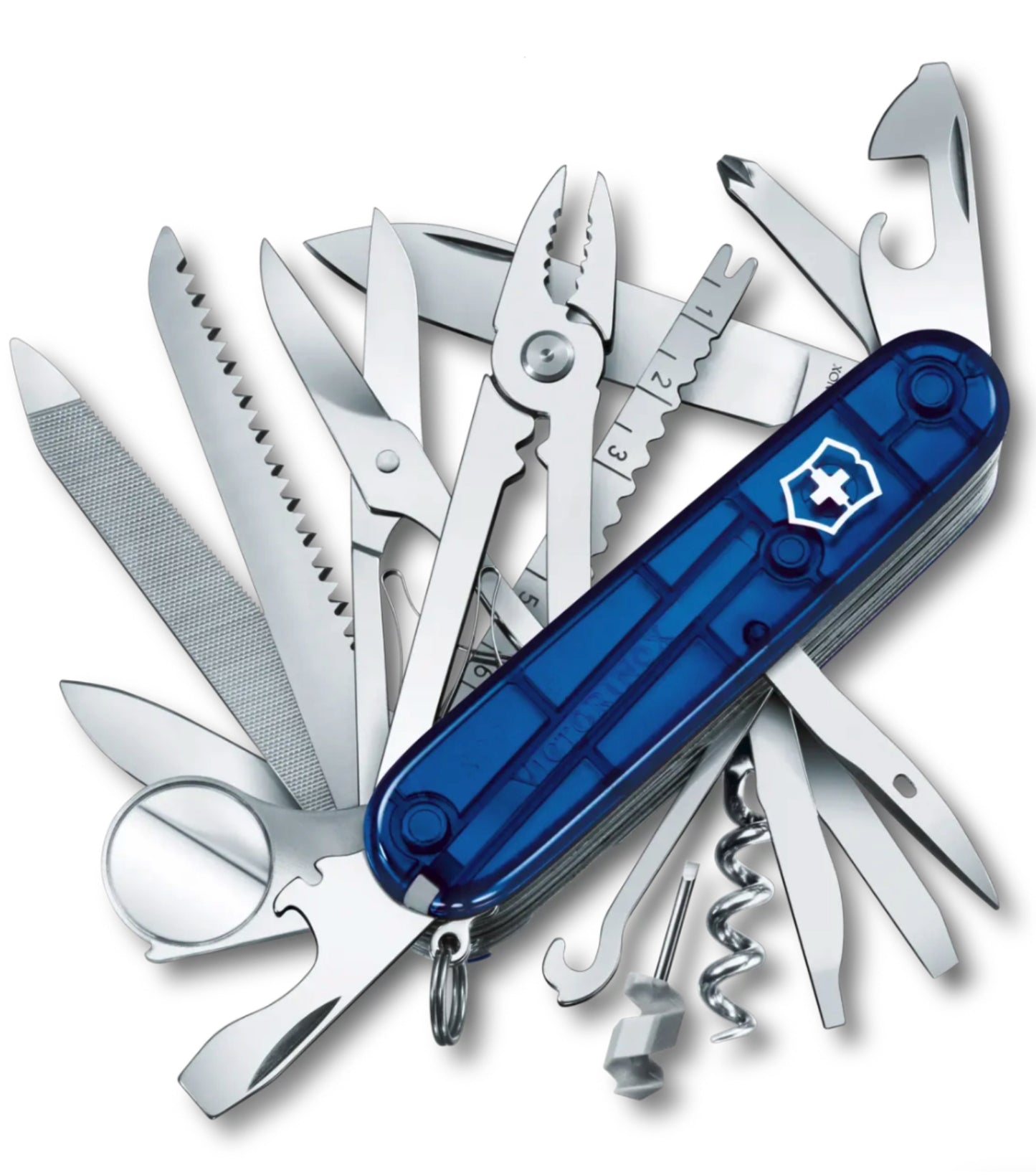 Victorinox Swiss Champ Swiss Army Knife - Translucent Blue