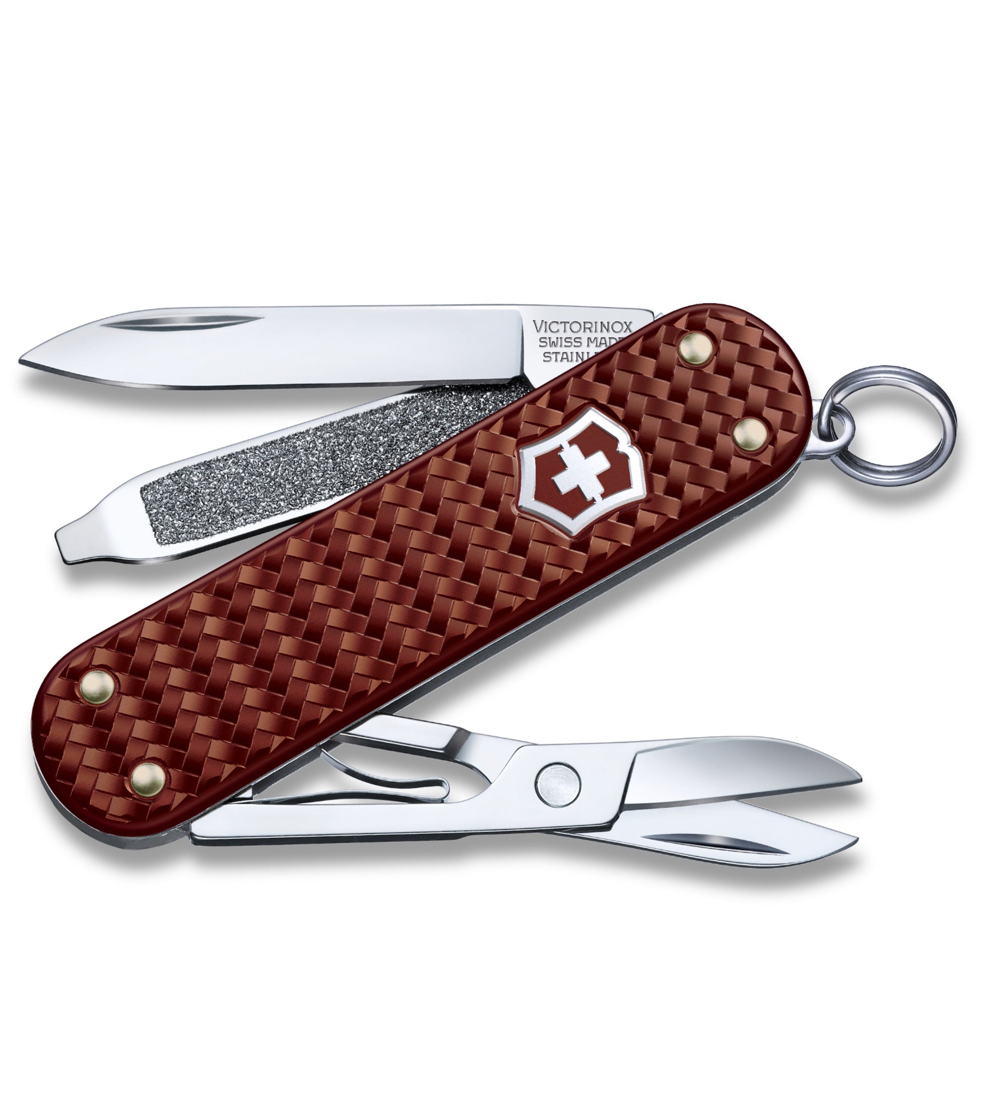 Swiss made pocket knife with five functions