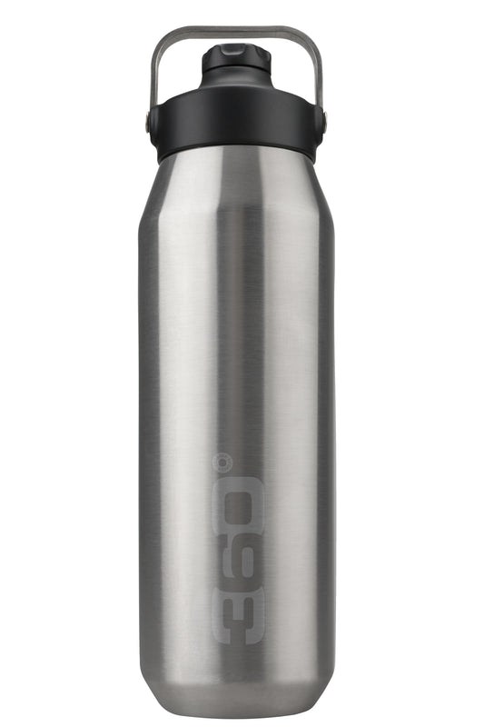 360 Degrees Vacuum Insulated Wide Mouth Bottle W/ Sip Cap 1L - Silver