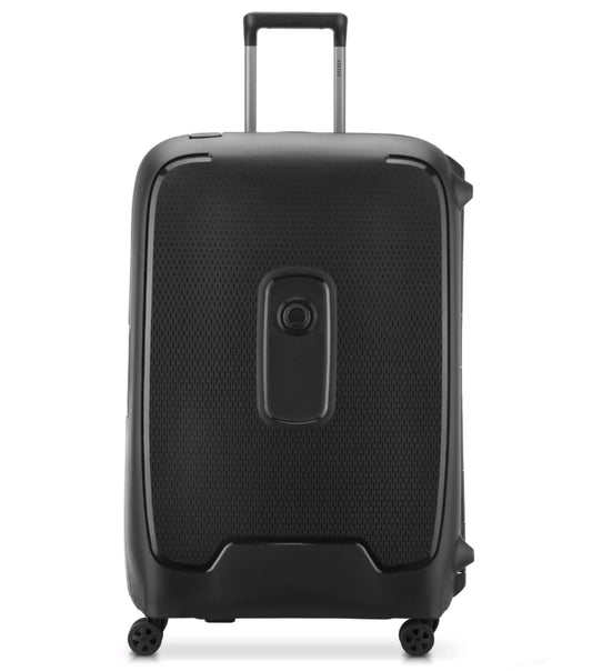 Delsey Moncey 76 cm 4-Wheel Luggage - Black (Recycled Material)