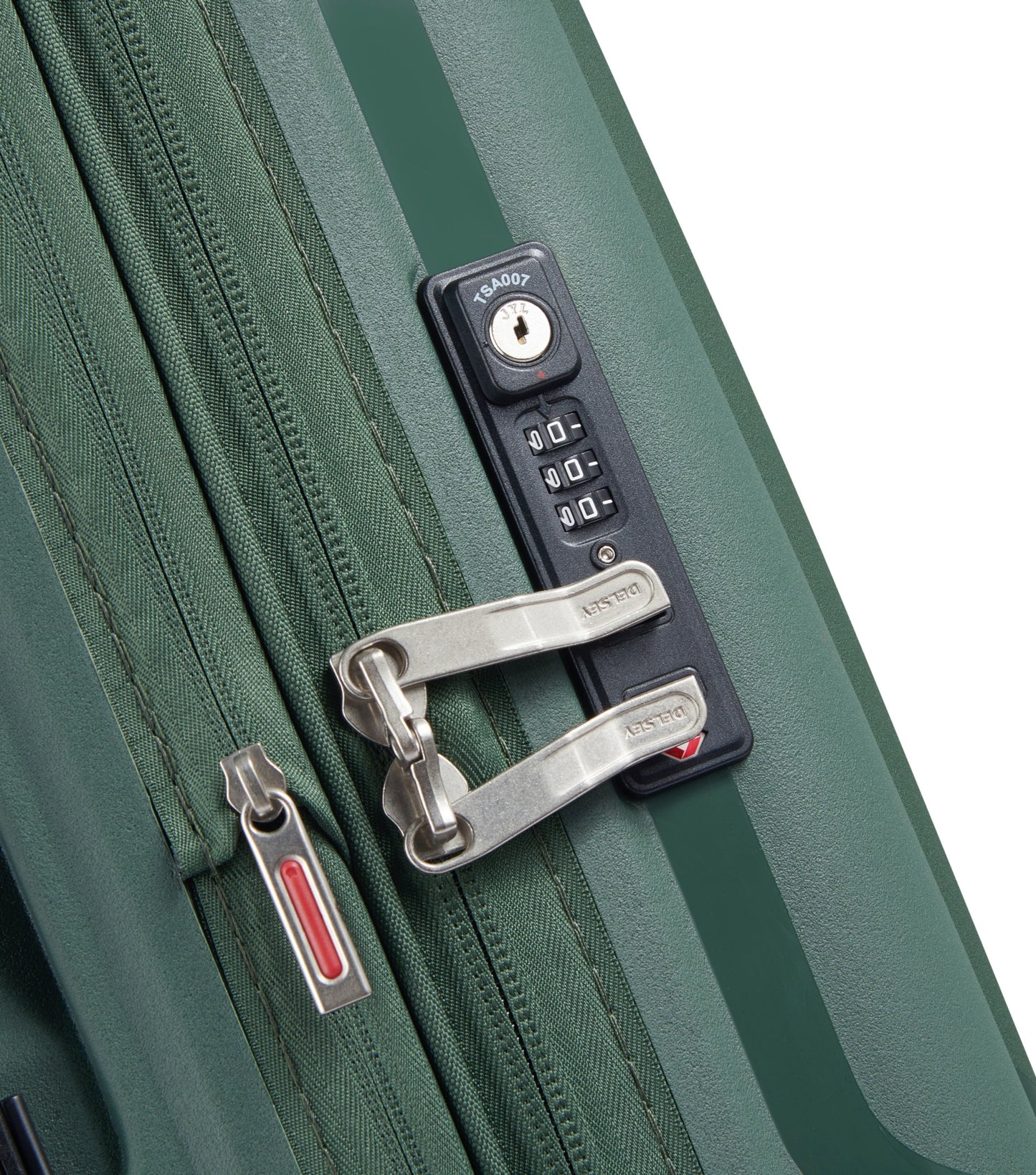 Recessed combination lock with TSA