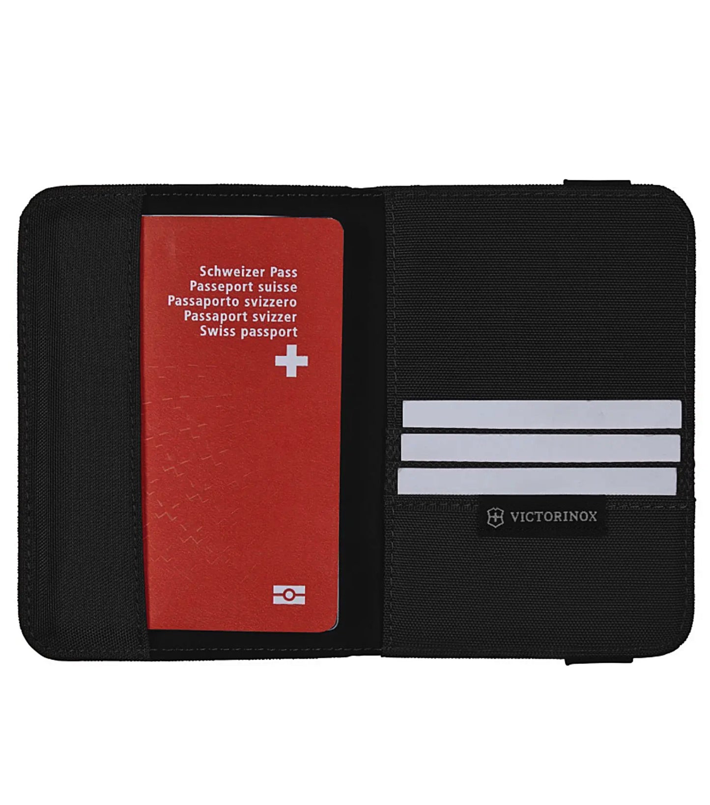 Holds passport, ID and credit cards