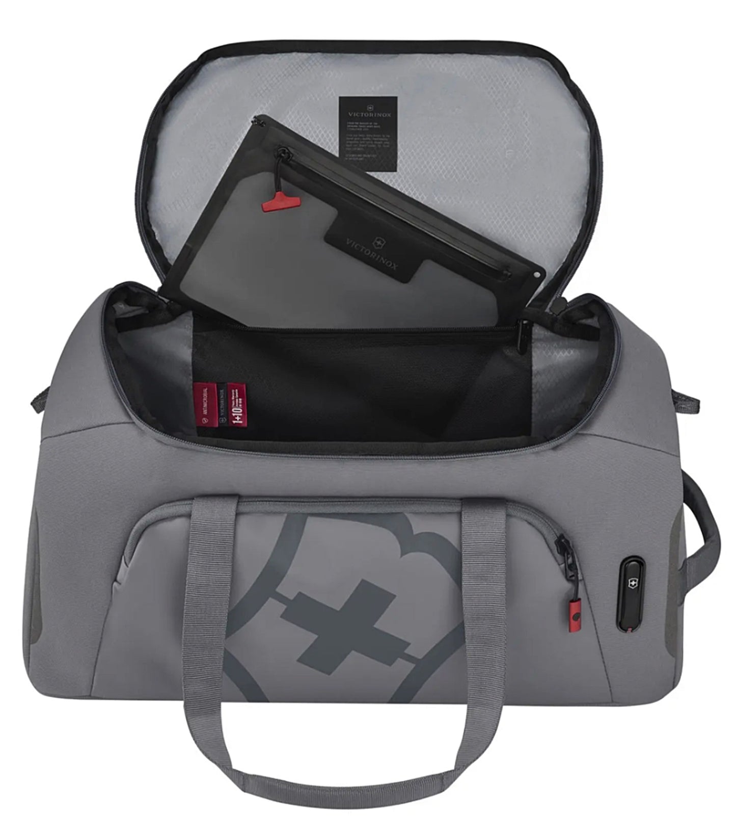 Main compartment features a zipped mesh pocket