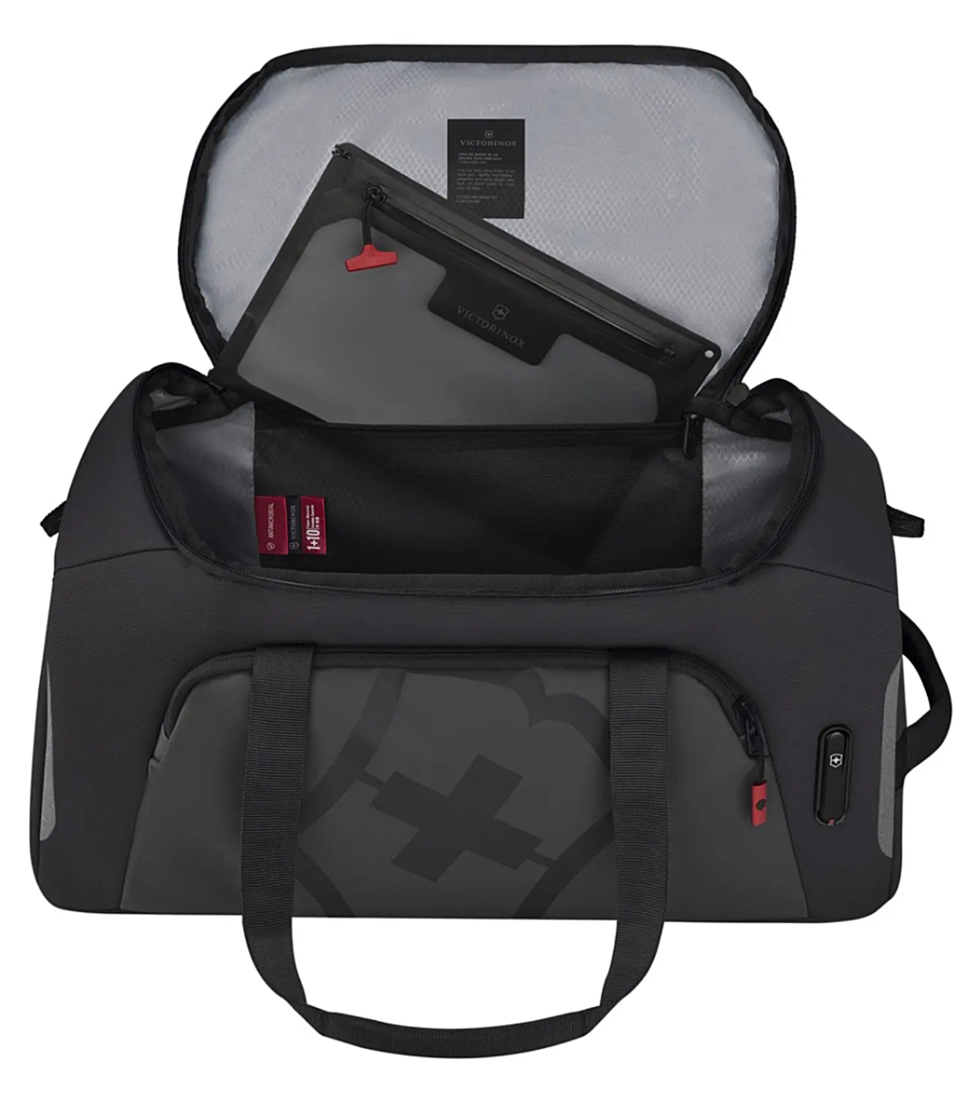 Main compartment features a zipped mesh pocket