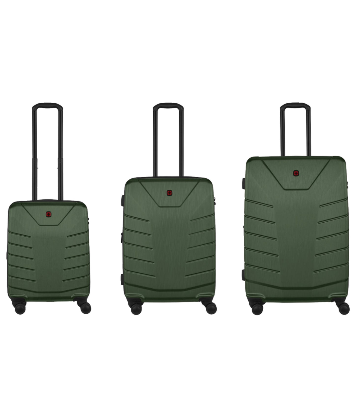 Wenger Pegasus Expandable 4-Wheel Luggage Set of 3 - Military Green (Small, Medium and Large)