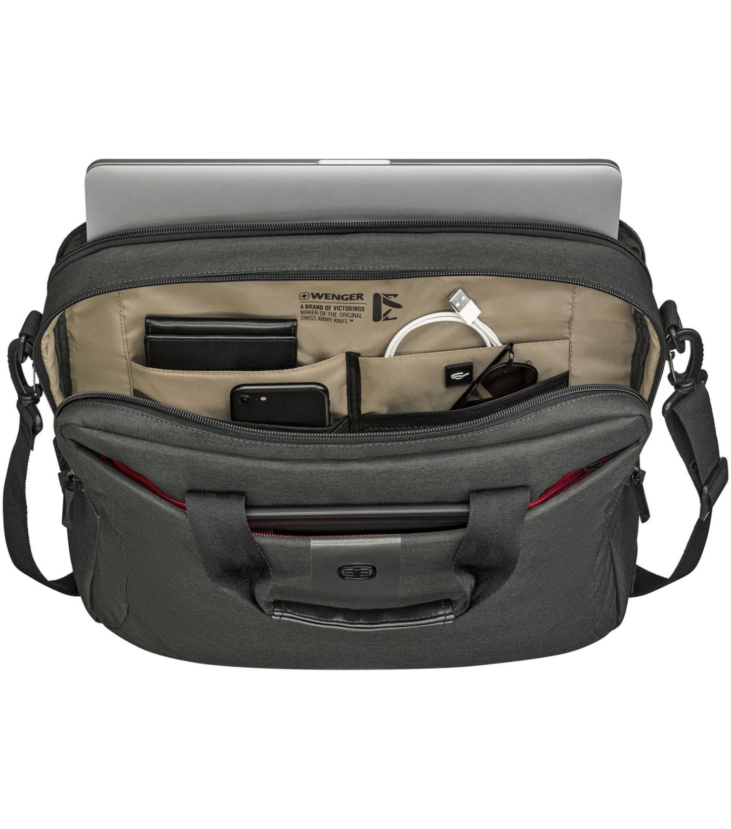 Padded compartment for up to a 16'' laptop