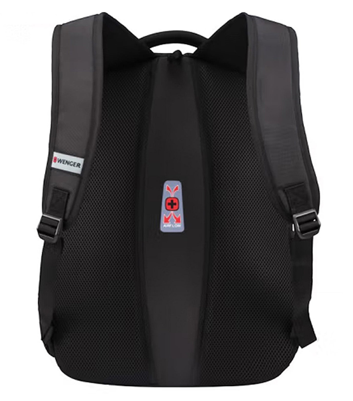 Airflow back panel with S-shaped ergonomic shoulder straps