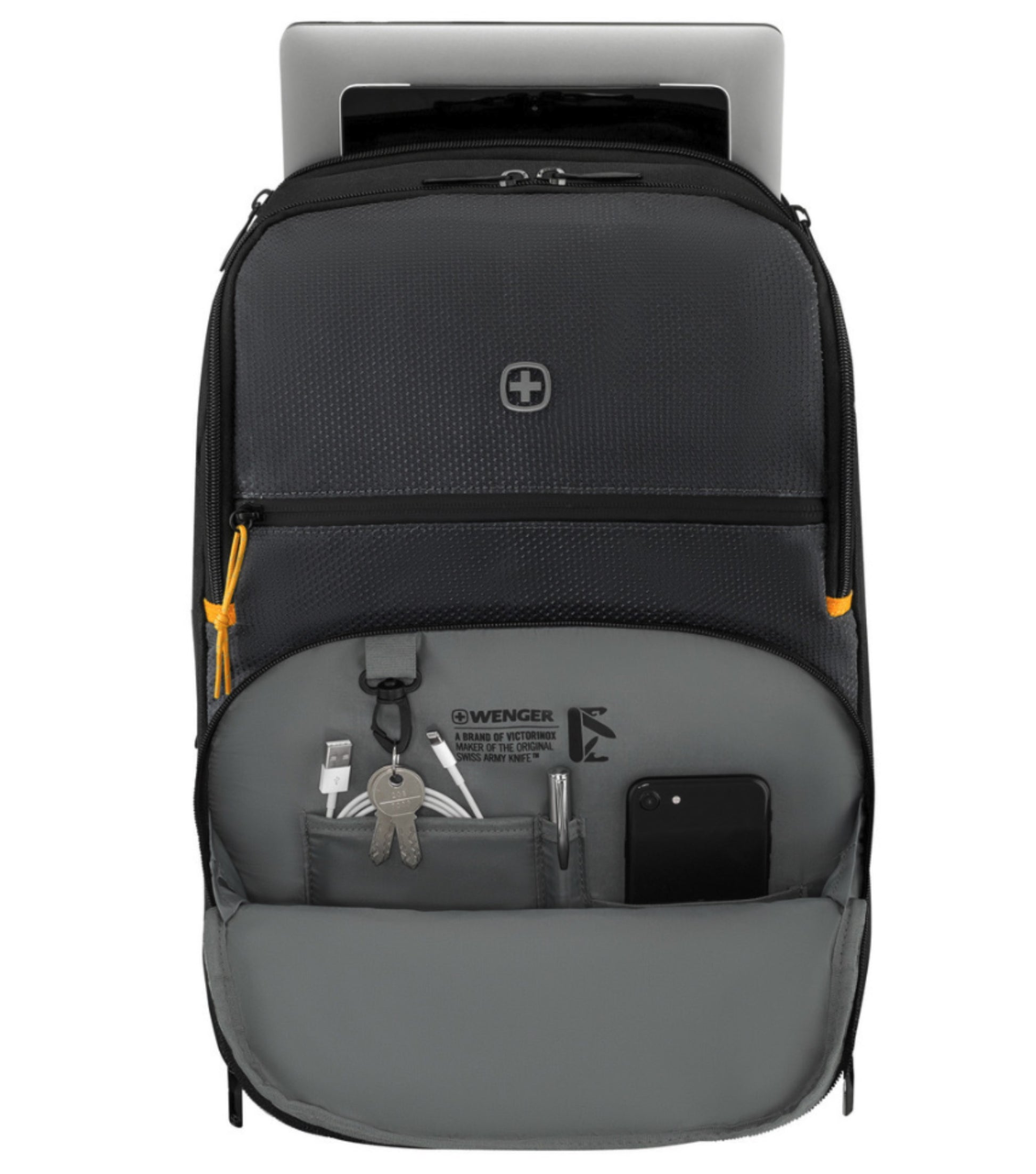 Laptop and tablet compartment at the rear of the bag