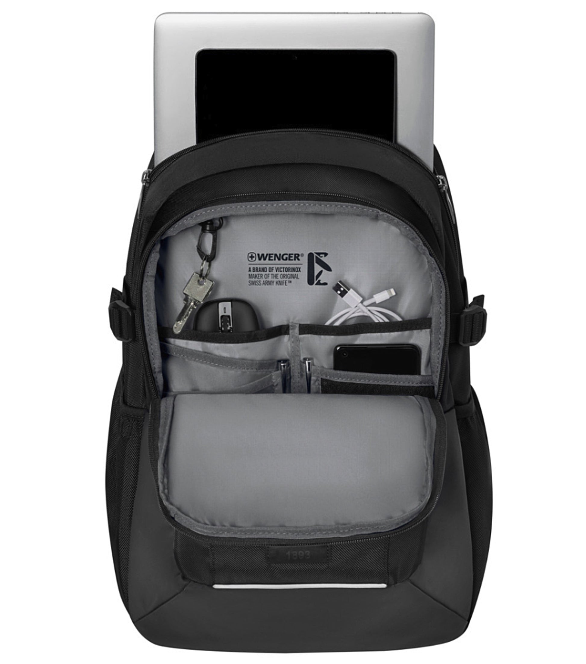 Laptop and tablet compartment at the rear of the bag