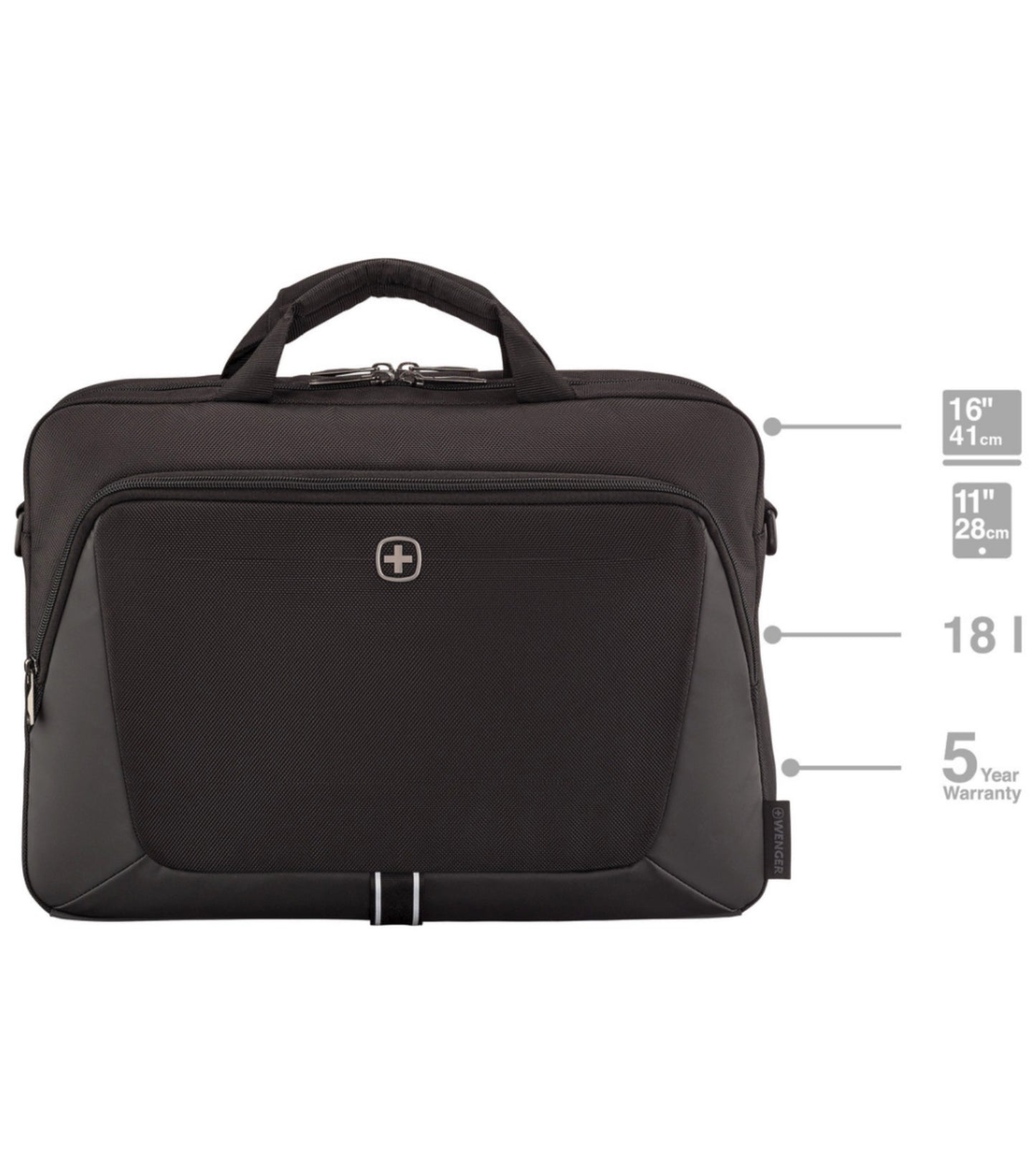 Wenger XE Brief 16" Laptop Briefcase with Tablet Pocket - Black