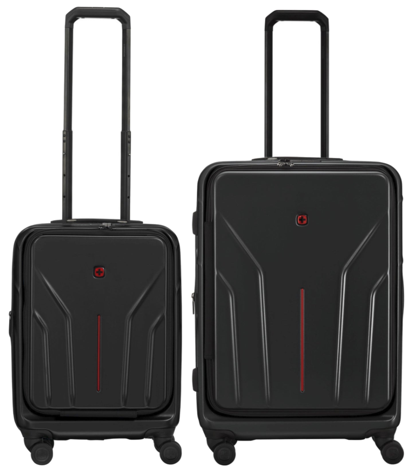 Wenger Amplix 2 Piece Hardside Suitcase Set (Carry-On and Medium Size) - Black