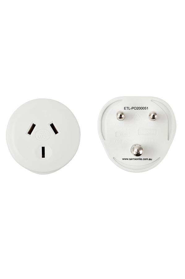 Samsonite Electrical Adaptor - Australia to India - White