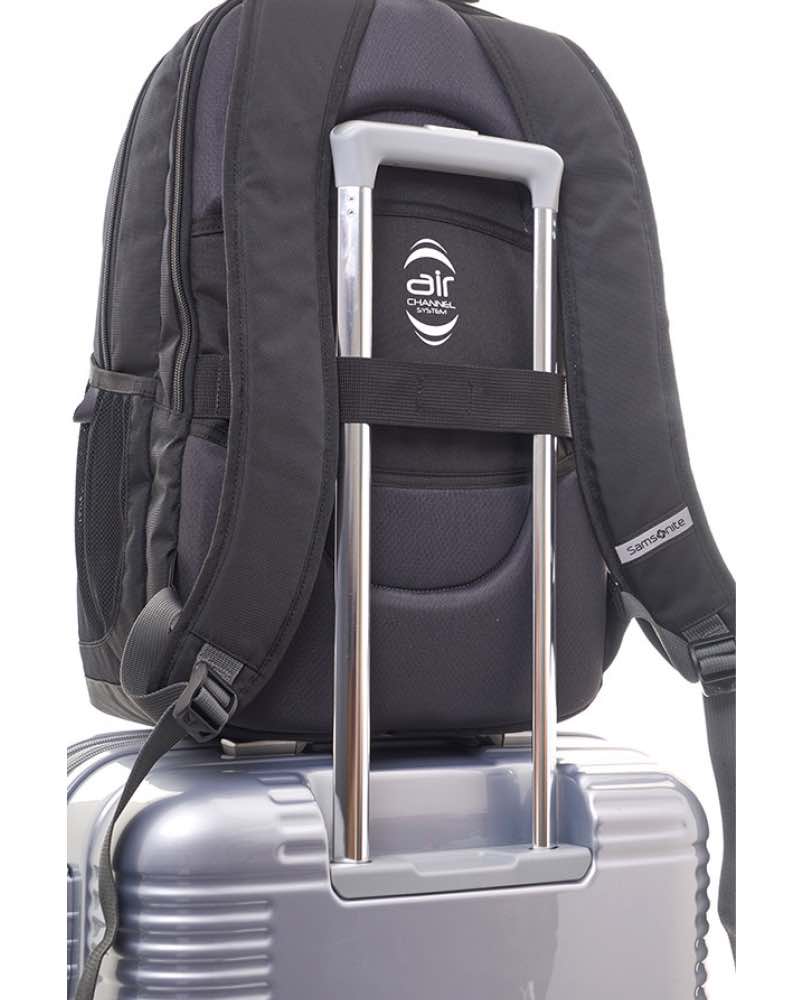 Smart Sleeve allowing you to stabilise your bag on top of the suitcase