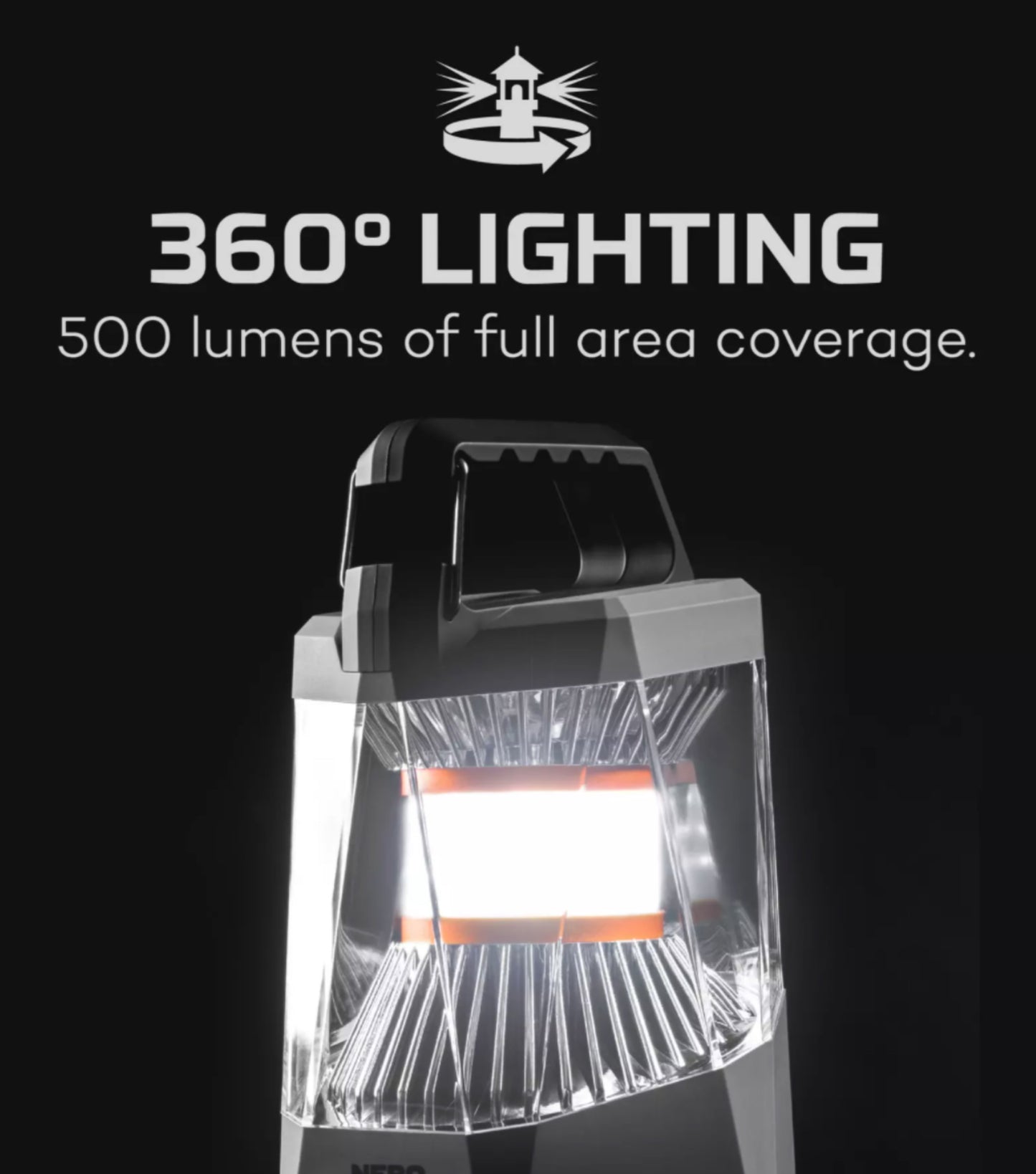 Nebo Galileo 500 Lumen Lantern and Powerbank - Black