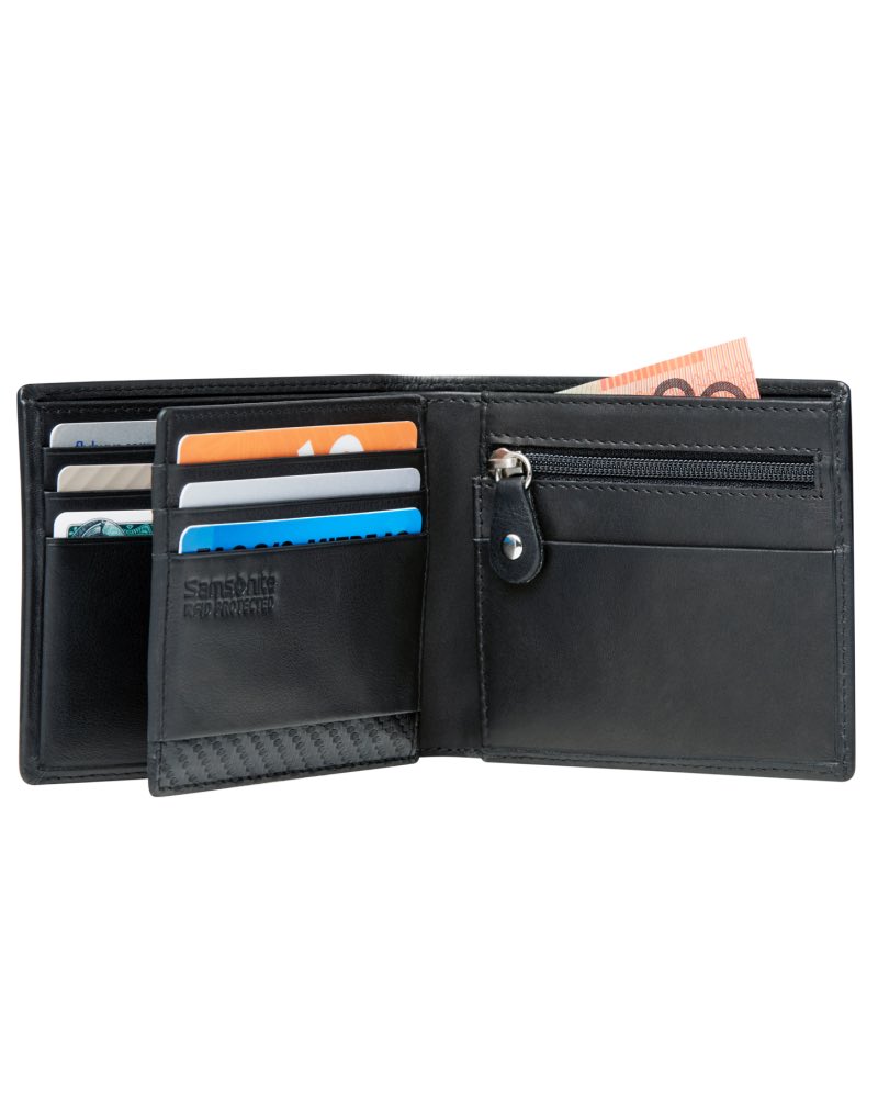 7 CC slots and zippered coin pocket