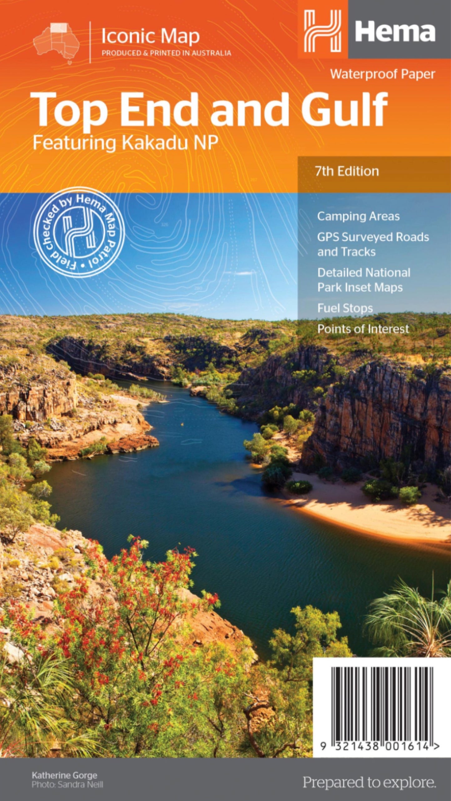  Hema Top End and Gulf Waterproof Map (Featuring Kakadu National Park) - 7th Edition