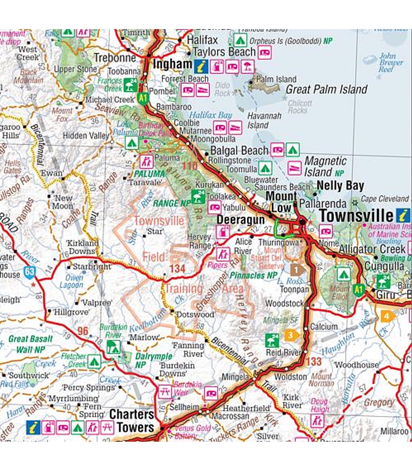 Detailed coastal inset map