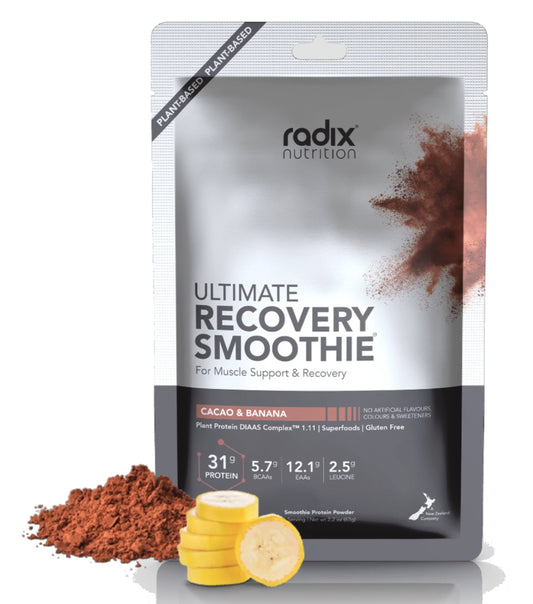 Radix Nutrition Ultimate Recovery Smoothie Plant-Based V2 - Cacao and Banana - 250kcal (Single Serve)