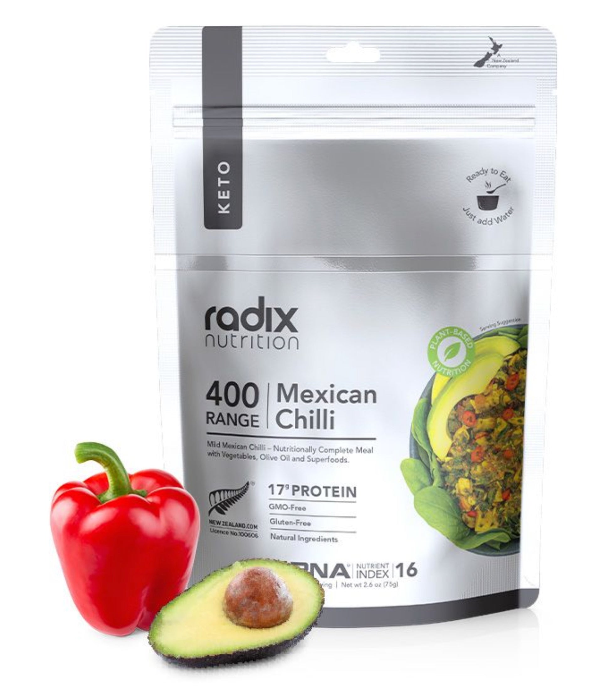 Radix Nutrition Keto Meal Mexican Chilli (Plant Based) - 400 kcal