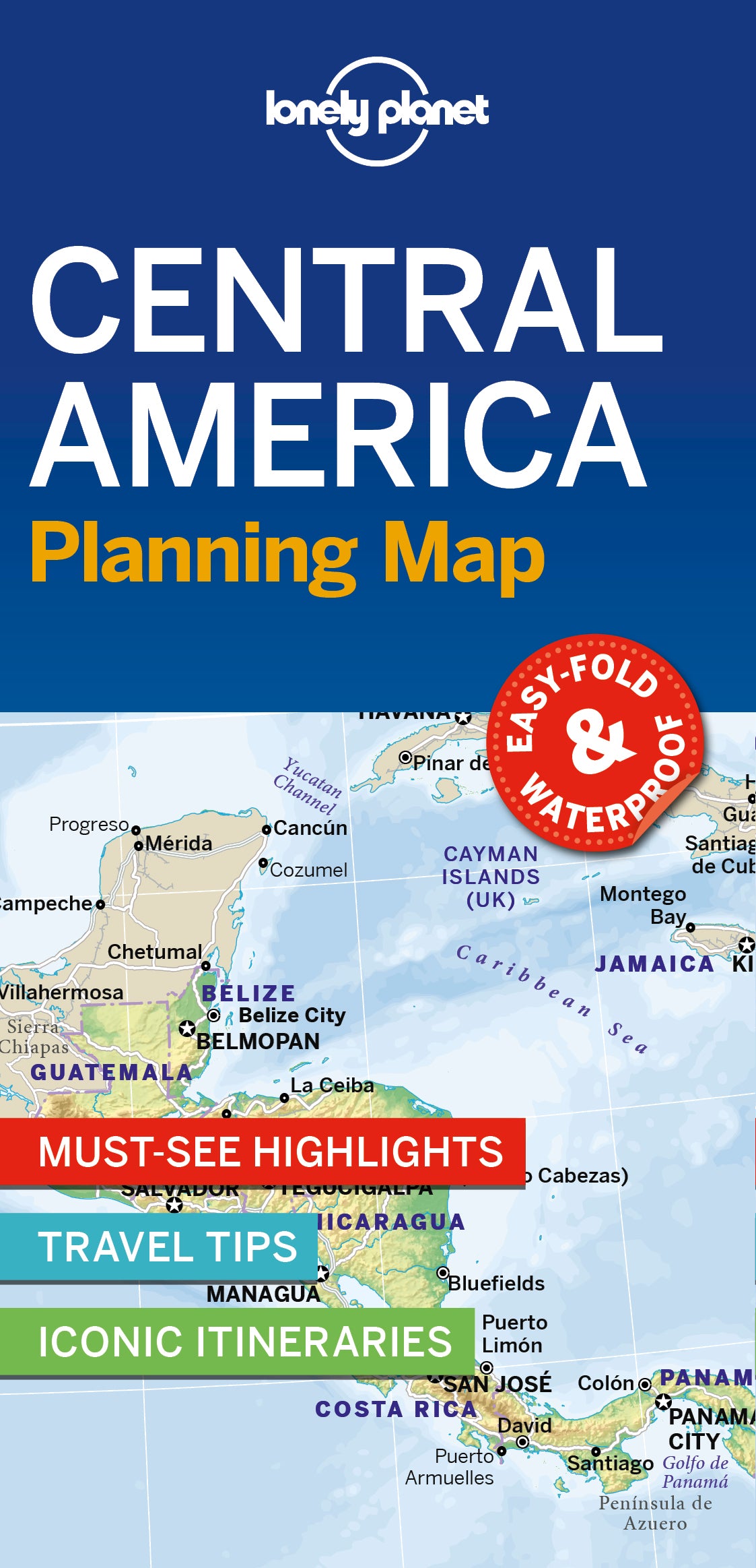 Lonely Planet Planning Map - Central America