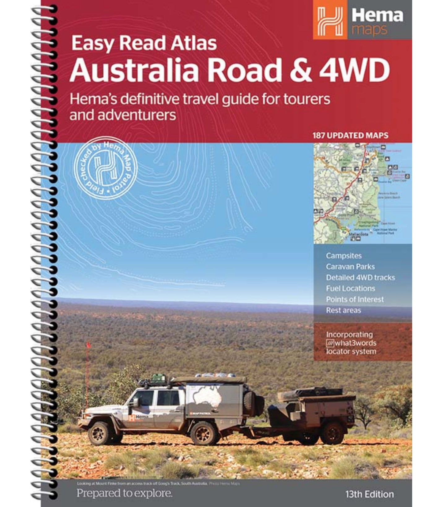 Hema Australia Road and 4WD Easy Read Atlas - 13th Edition