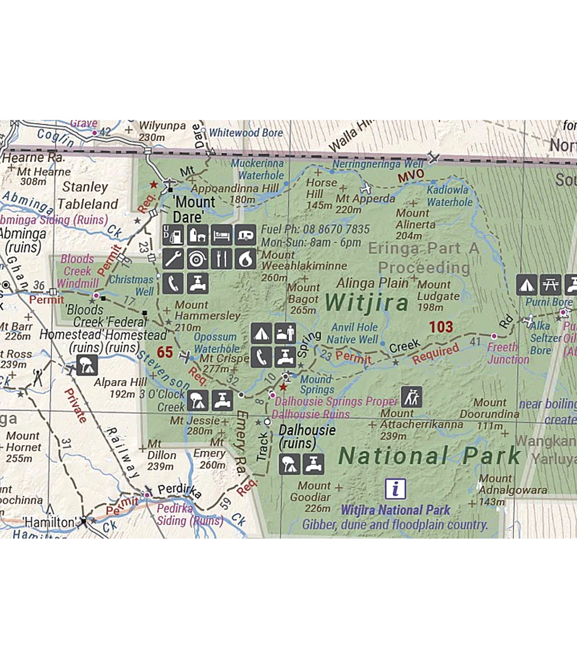 Hema Great Australian Desert Tracks Eastern Sheet Map - Edition 9