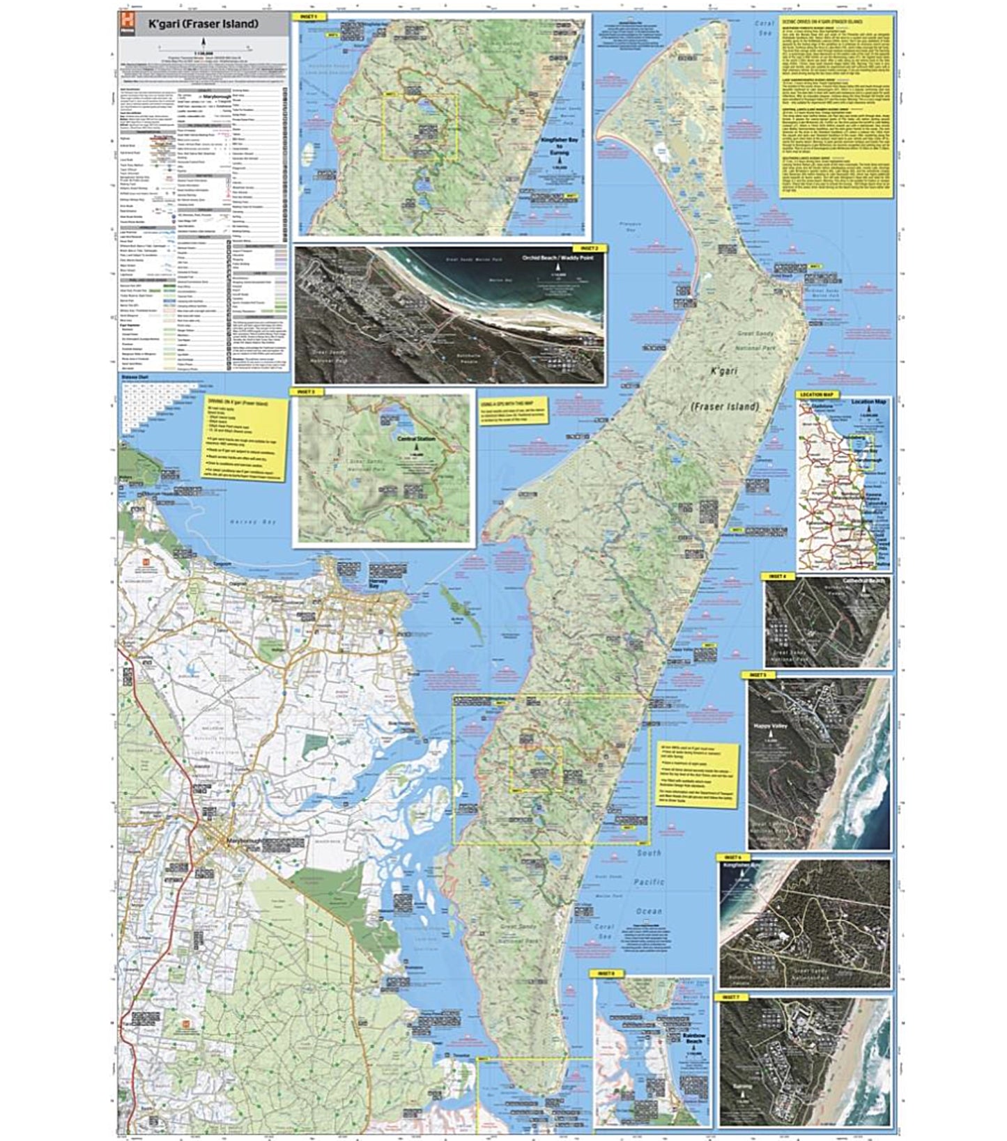 Hema Map Fraser Island (K'gari) - 10th Edition