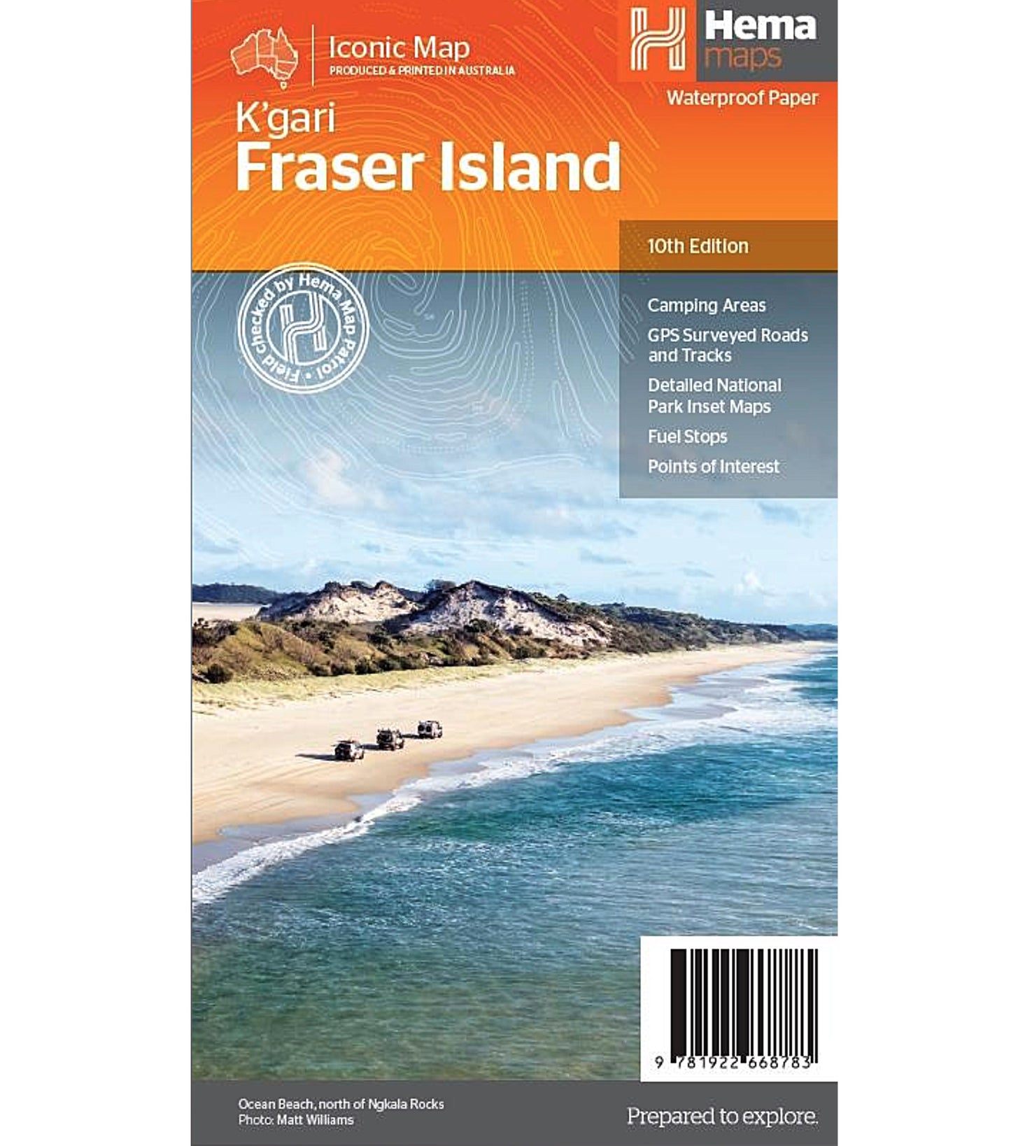 Hema Map Fraser Island (K'gari) - 10th Edition