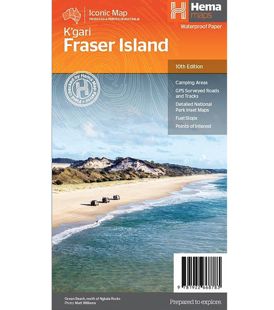 Hema Map Fraser Island (K'gari) - 10th Edition