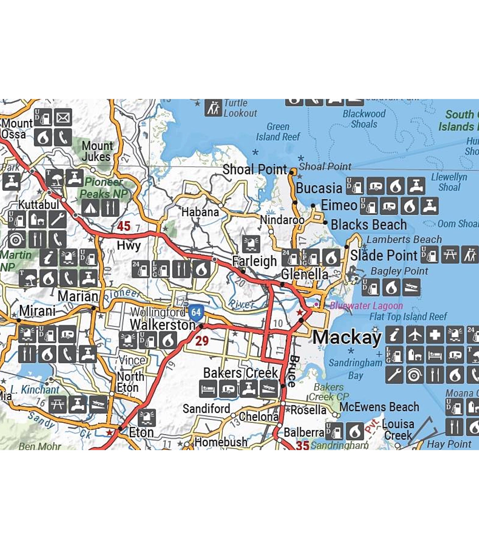 Hema Map Central Coast Queensland - 1st Edition