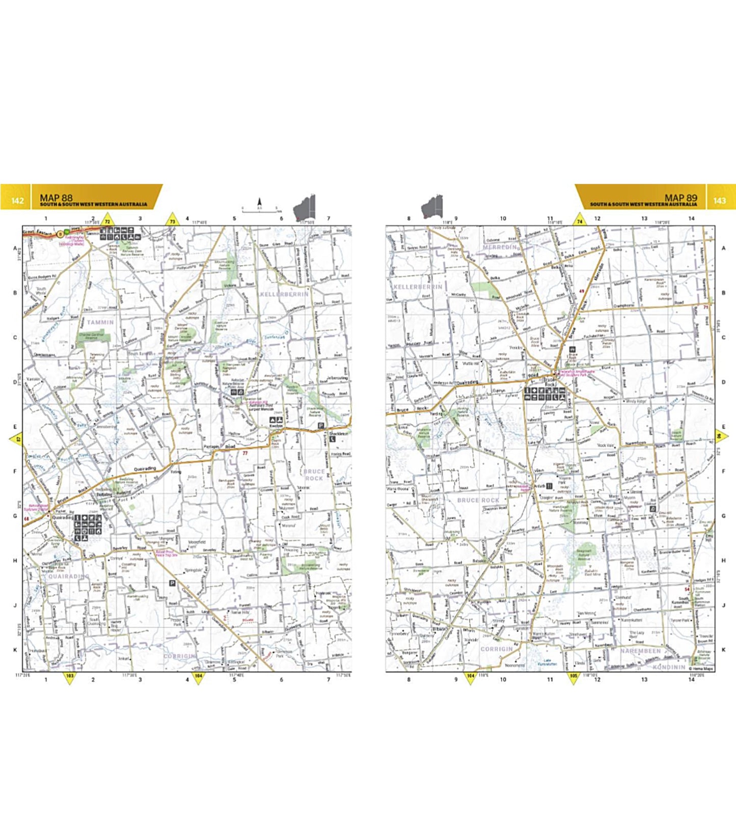 Hema Western Australia Road and 4WD Track Atlas (Spiral Bound ) 4th Edition