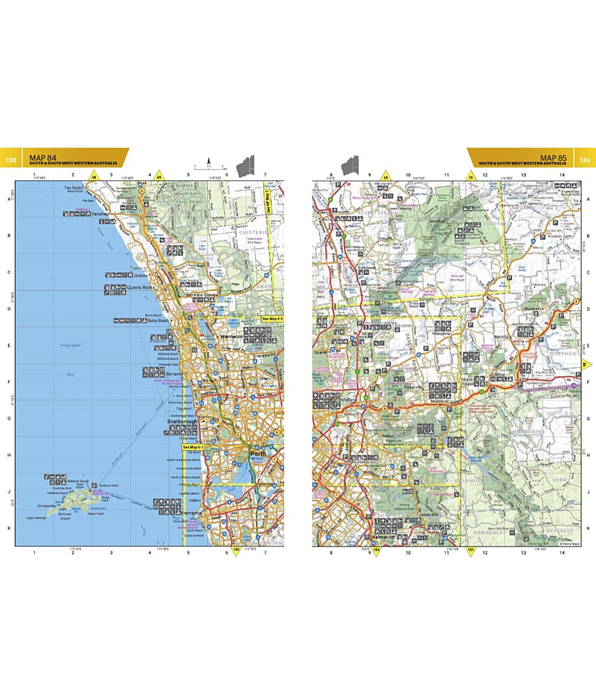 Hema Western Australia Road and 4WD Track Atlas (Spiral Bound ) 4th Edition