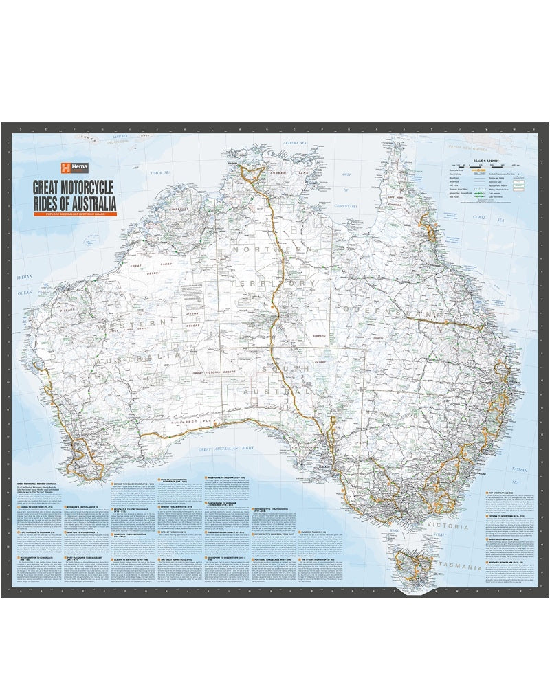 Hema Australia Motorcycle Atlas 200 Rides : 6th Edition