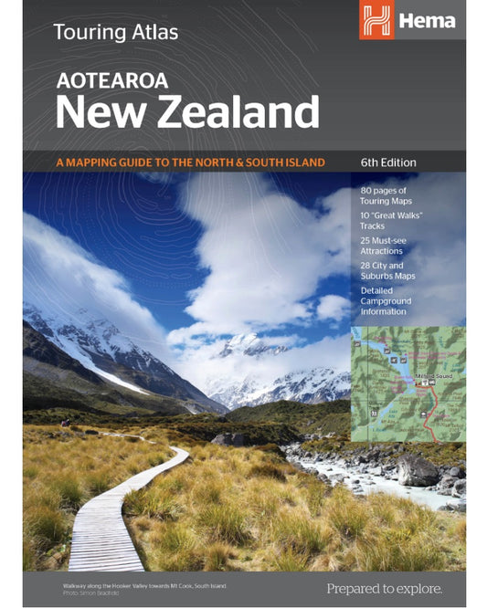 Hema Maps New Zealand Touring Atlas Spiral Bound Edition 6