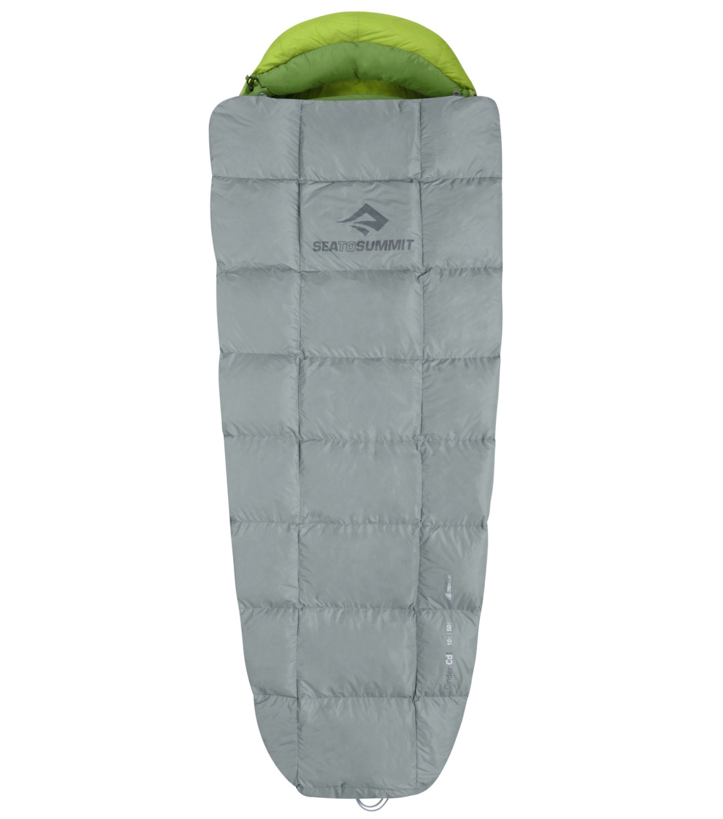 Sea to Summit Cinder Cd1 - Down Integrated Sleeping Quilt - Long - Pale Grey / Dark Grey